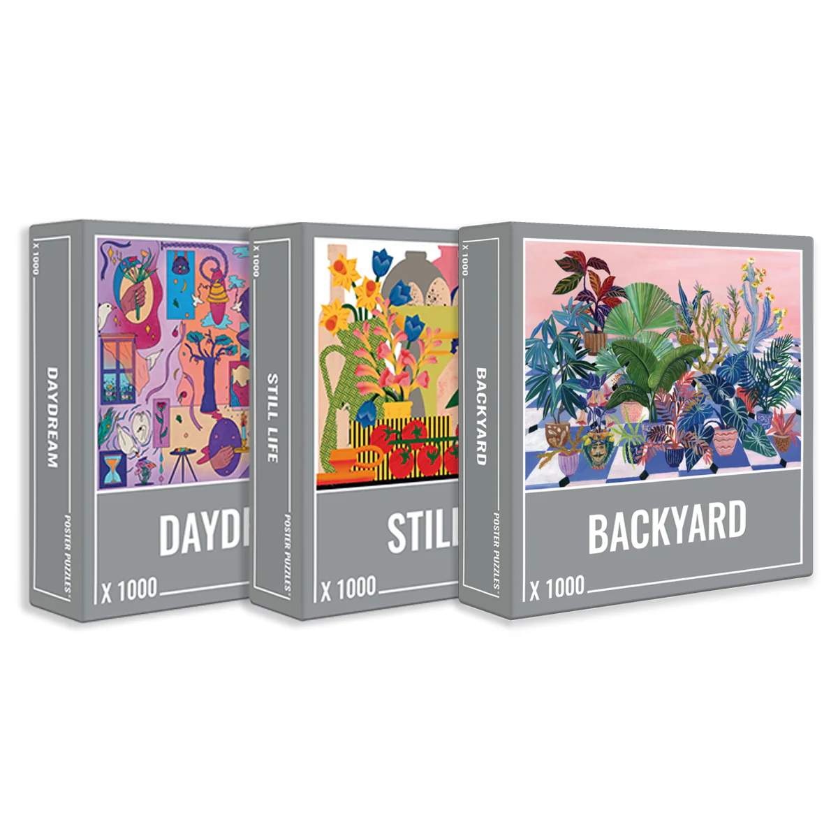 Floral Puzzle Bundle (3 x 1000 Piece Puzzles)