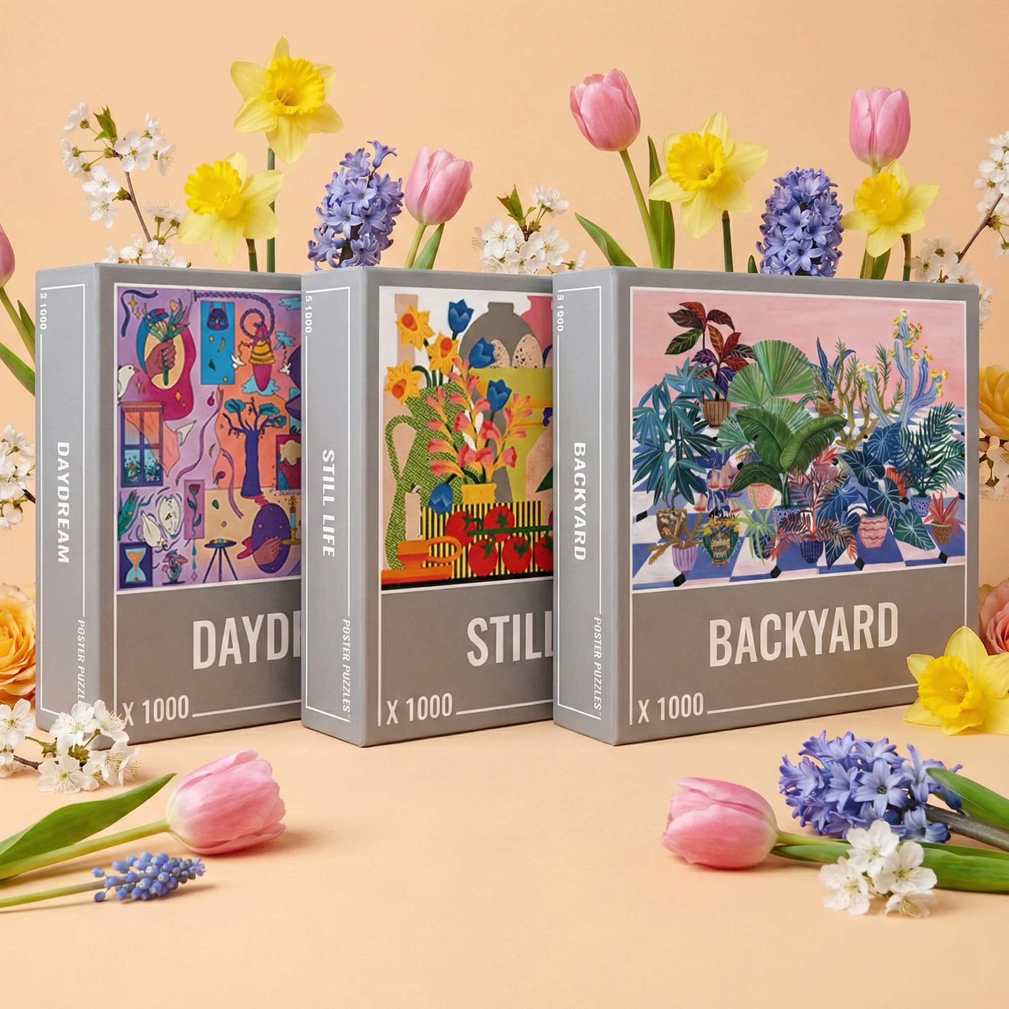 Floral Puzzle Bundle (3 x 1000 Piece Puzzles) - Image 2