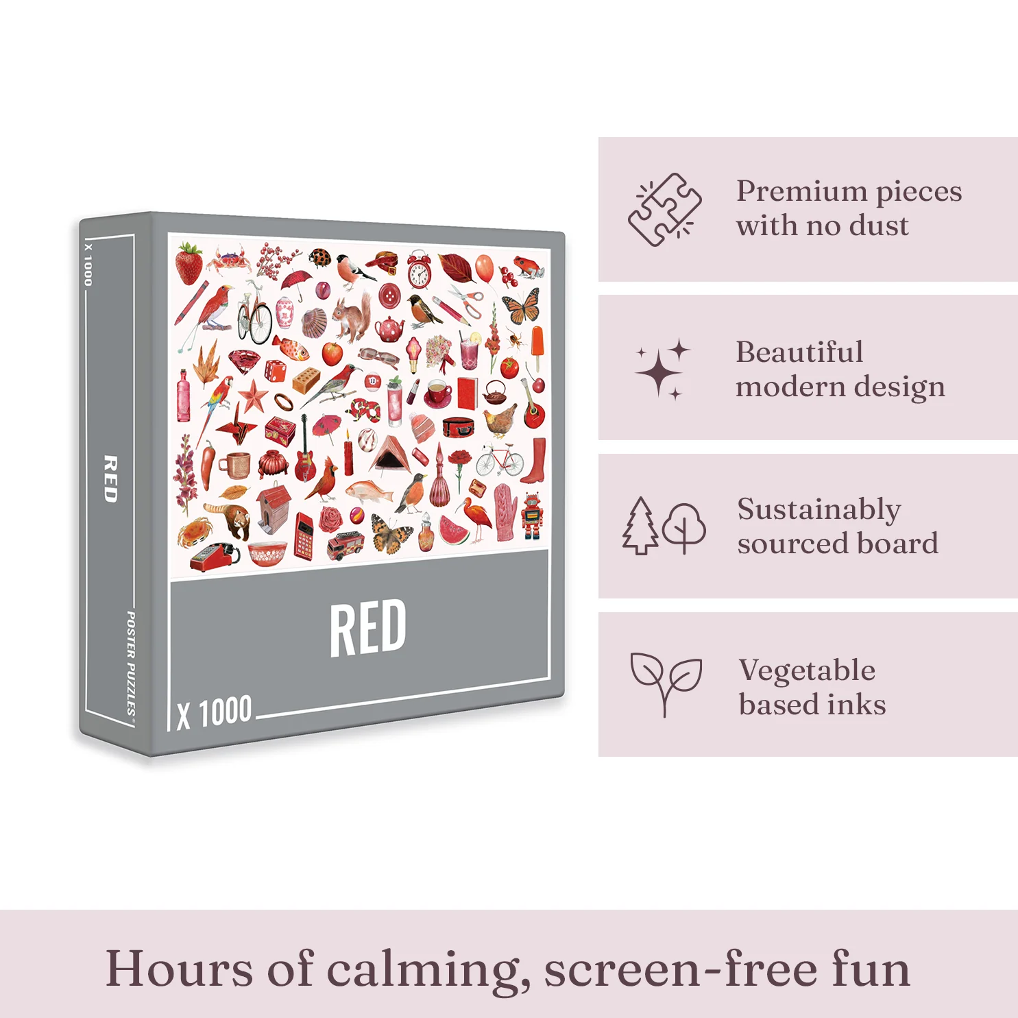 Red Jigsaw Puzzle (1000 pieces) - Image 3