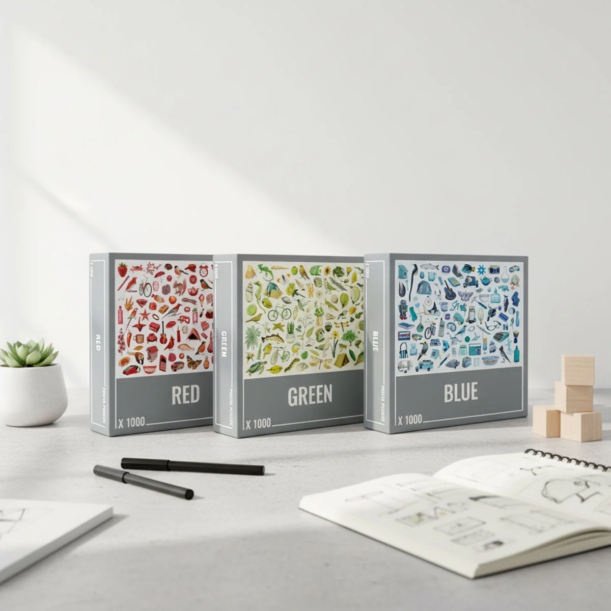 RGB Bundle (3 x 1000 Piece Puzzles) - Image 2