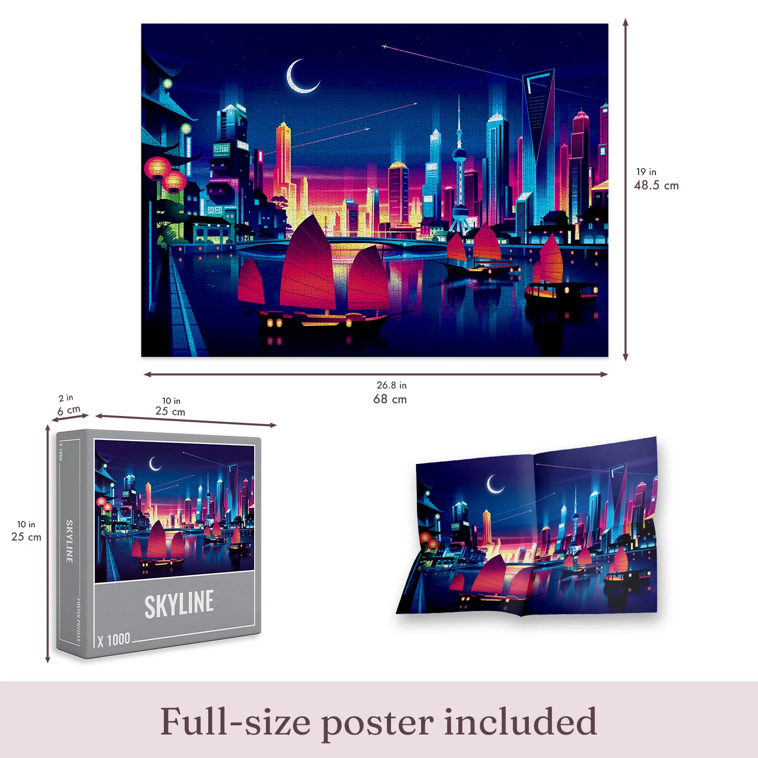 Skyline Jigsaw Puzzle (1000 pieces) - Image 3